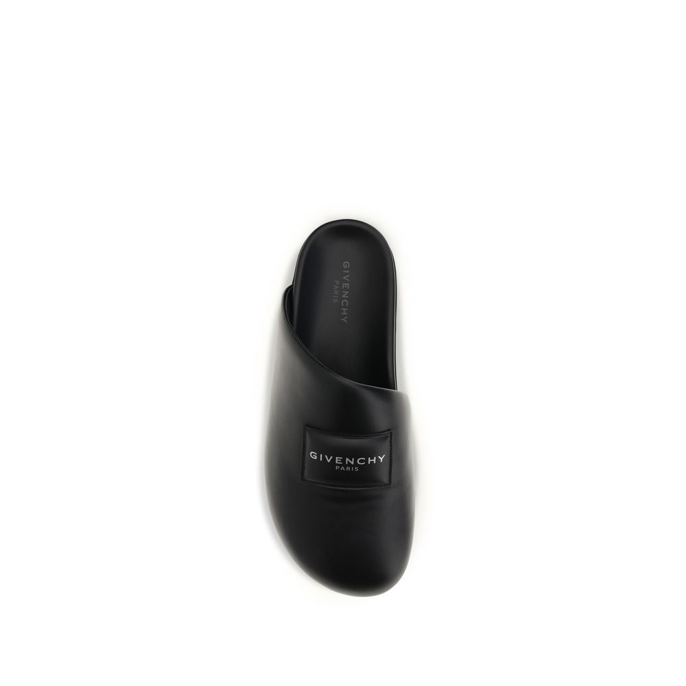 Mules Givenchy en cuir de veau noir Bos Taurus