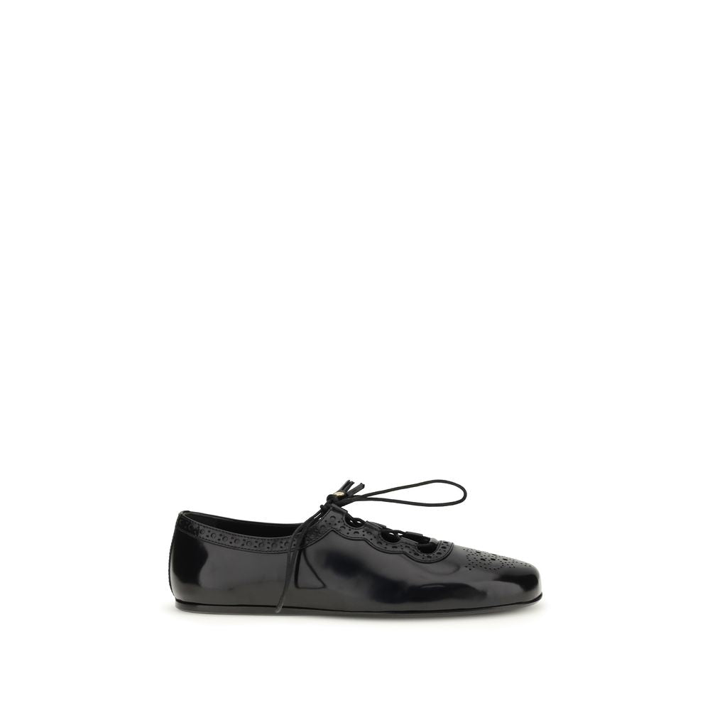 Ballerines Church's Bos Taurus en cuir de veau noir