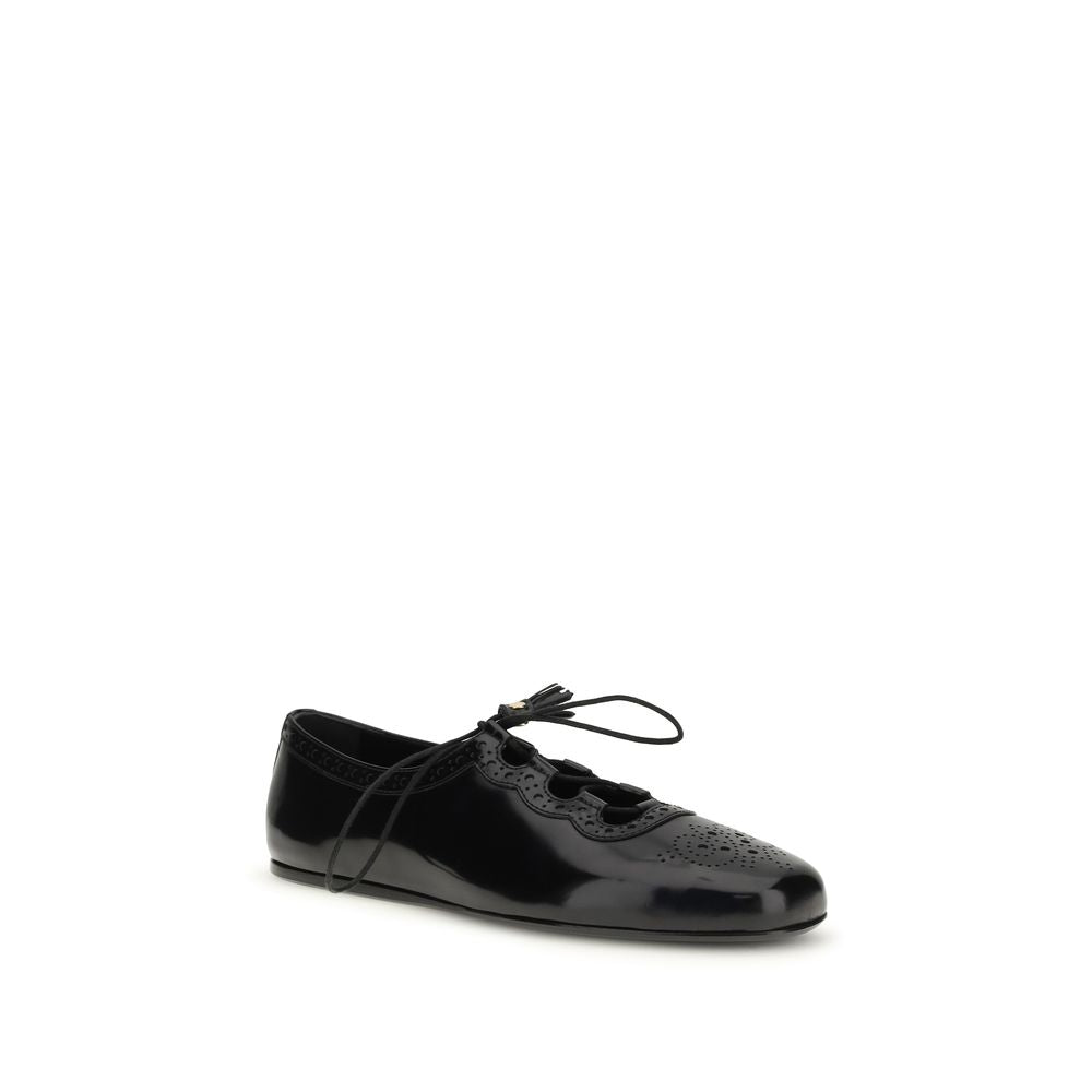 Ballerines Church's Bos Taurus en cuir de veau noir