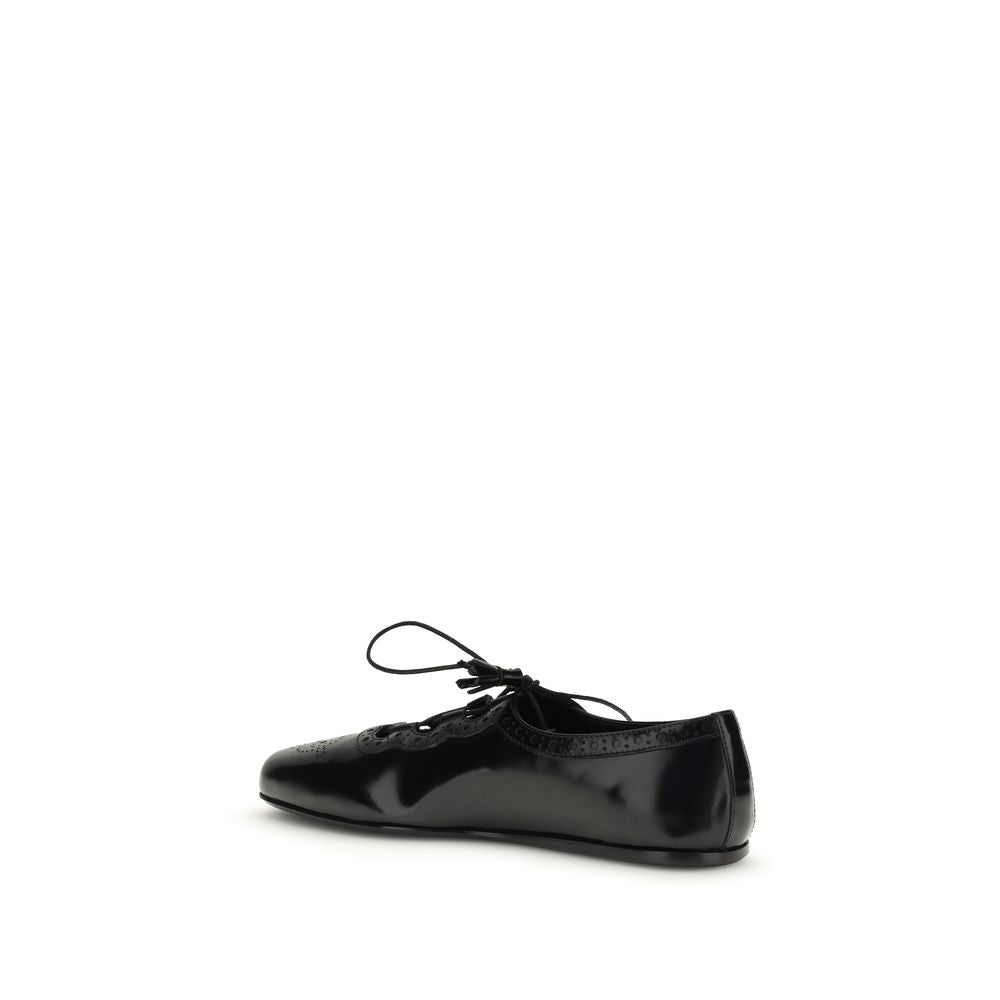 Ballerines Church's Bos Taurus en cuir de veau noir