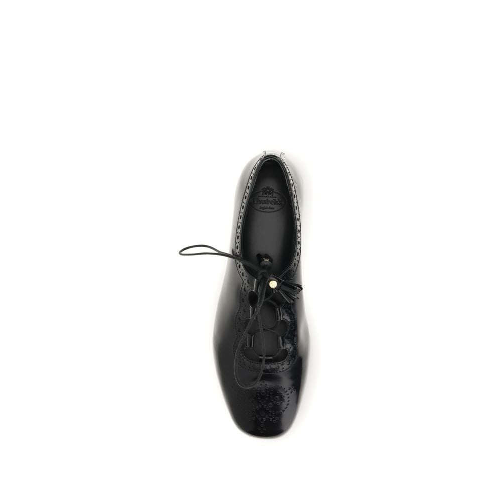 Ballerines Church's Bos Taurus en cuir de veau noir