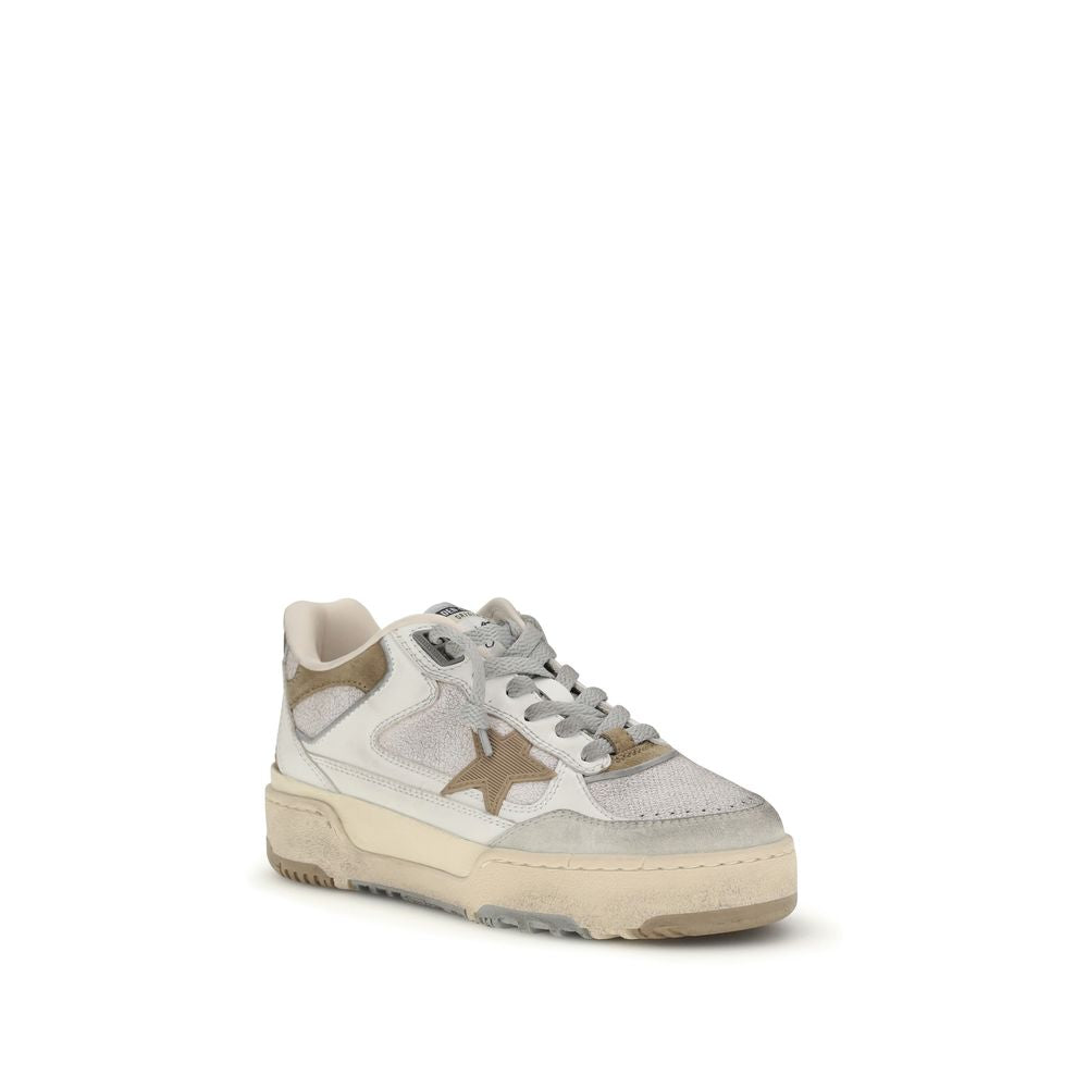 Baskets épaisses Golden Goose en cuir de veau blanc Bos Taurus