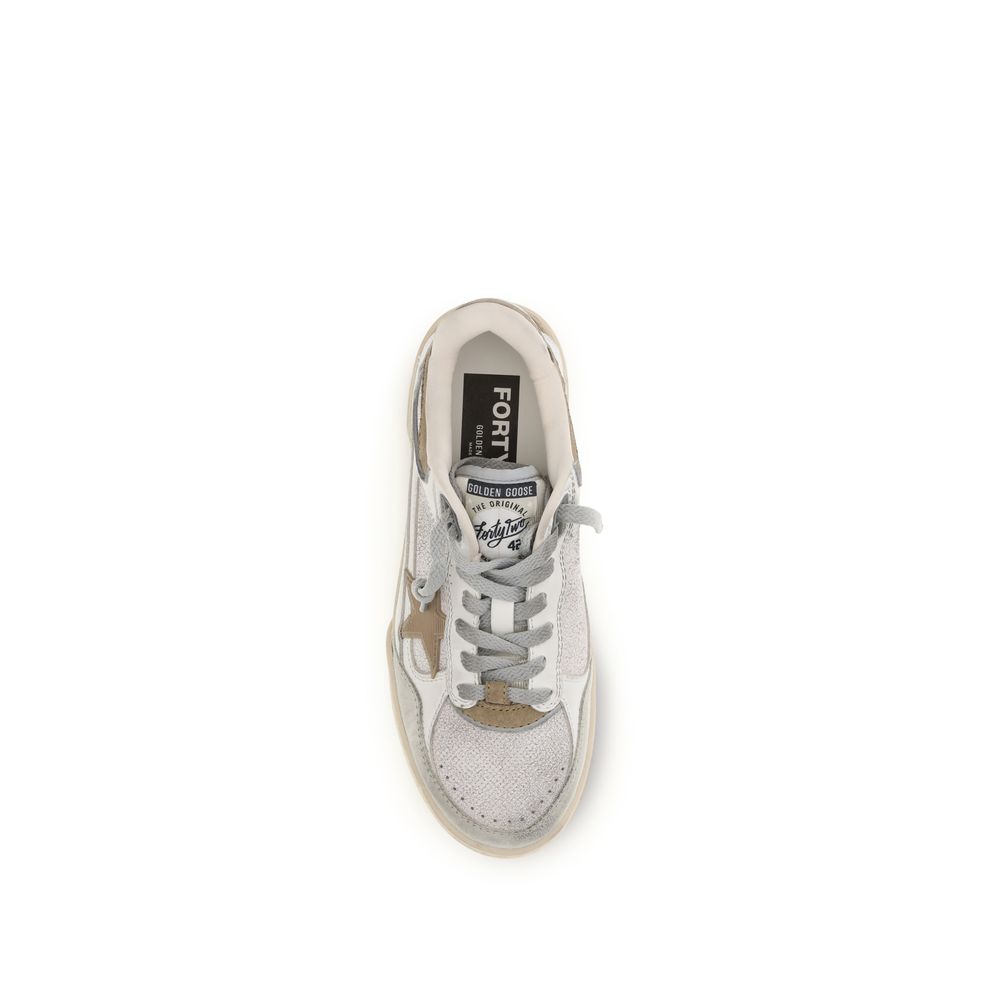 Baskets épaisses Golden Goose en cuir de veau blanc Bos Taurus