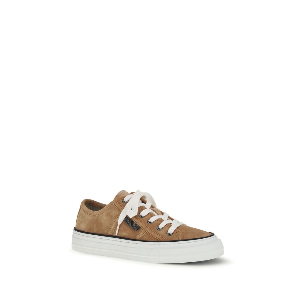 Brunello Cucinelli Beige Low Top Sneakers for Women alternate view