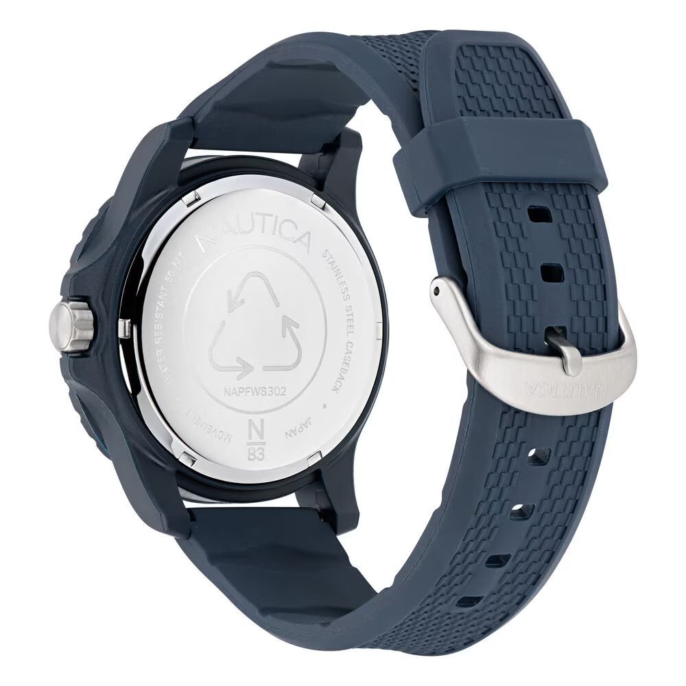 Montre de sport synthétique bleue NAUTICA
