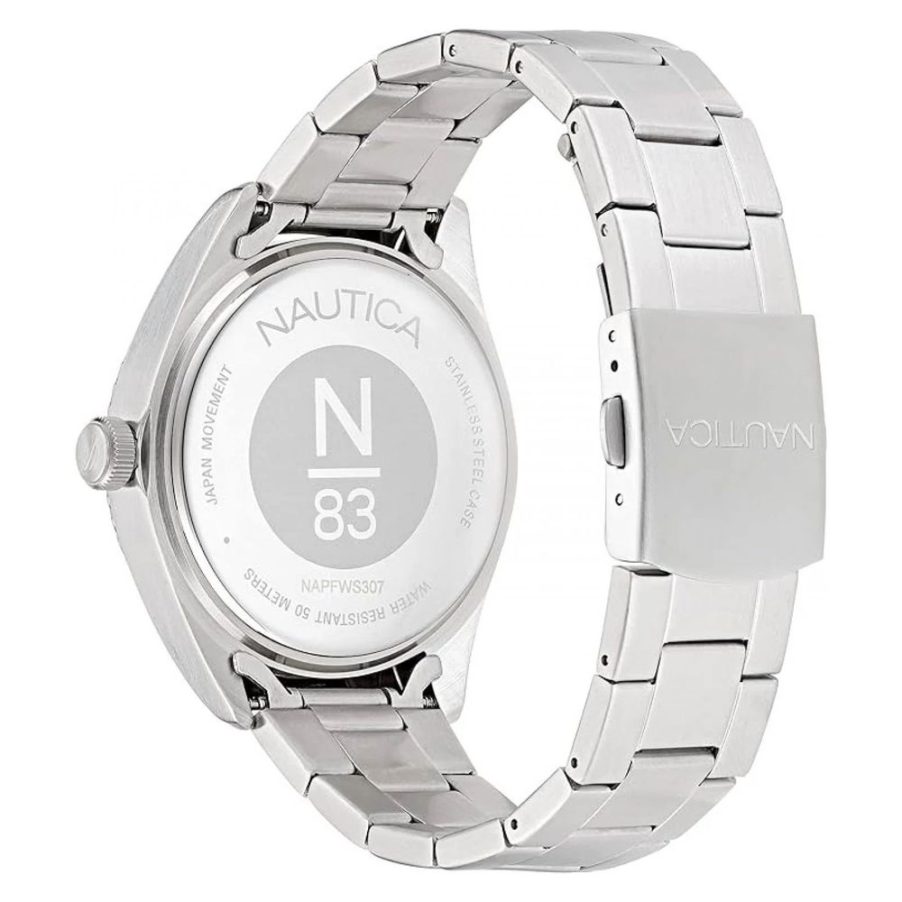 NAUTICA Gray Stainless Steel Dress Watch