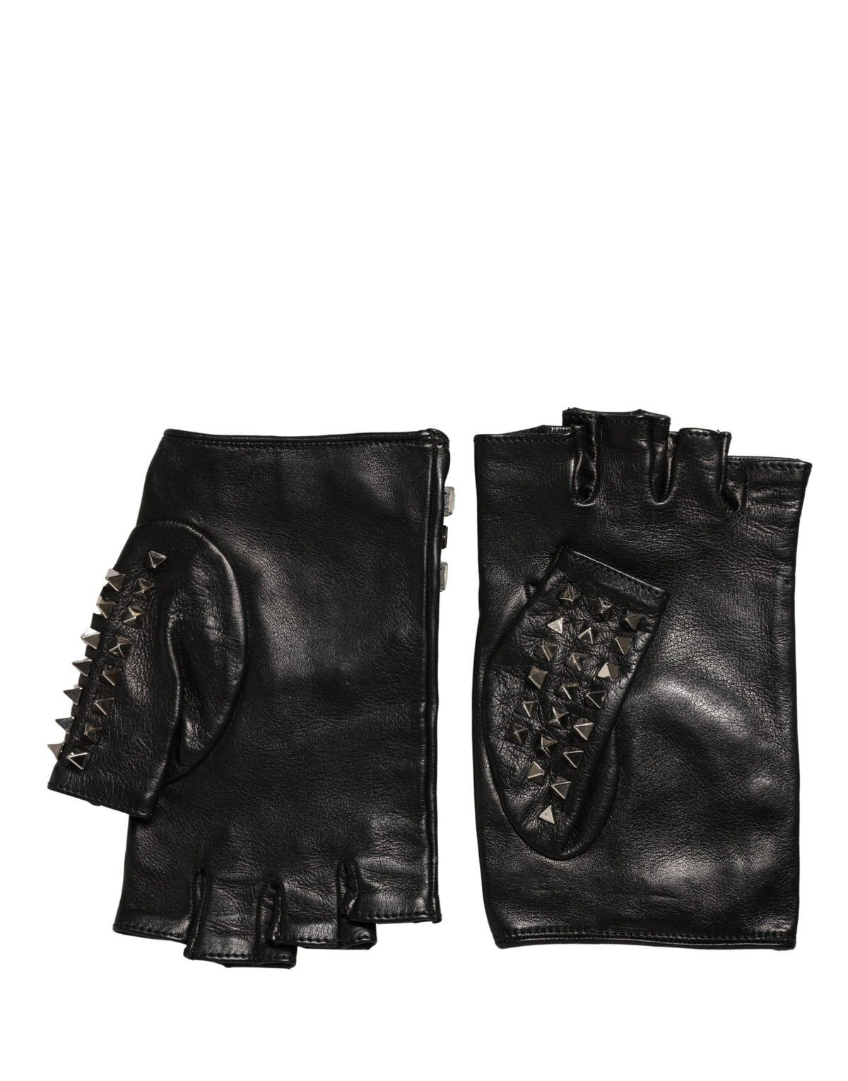 Dolce & Gabbana Black Embellished Wrist Length Mitten Women Gloves