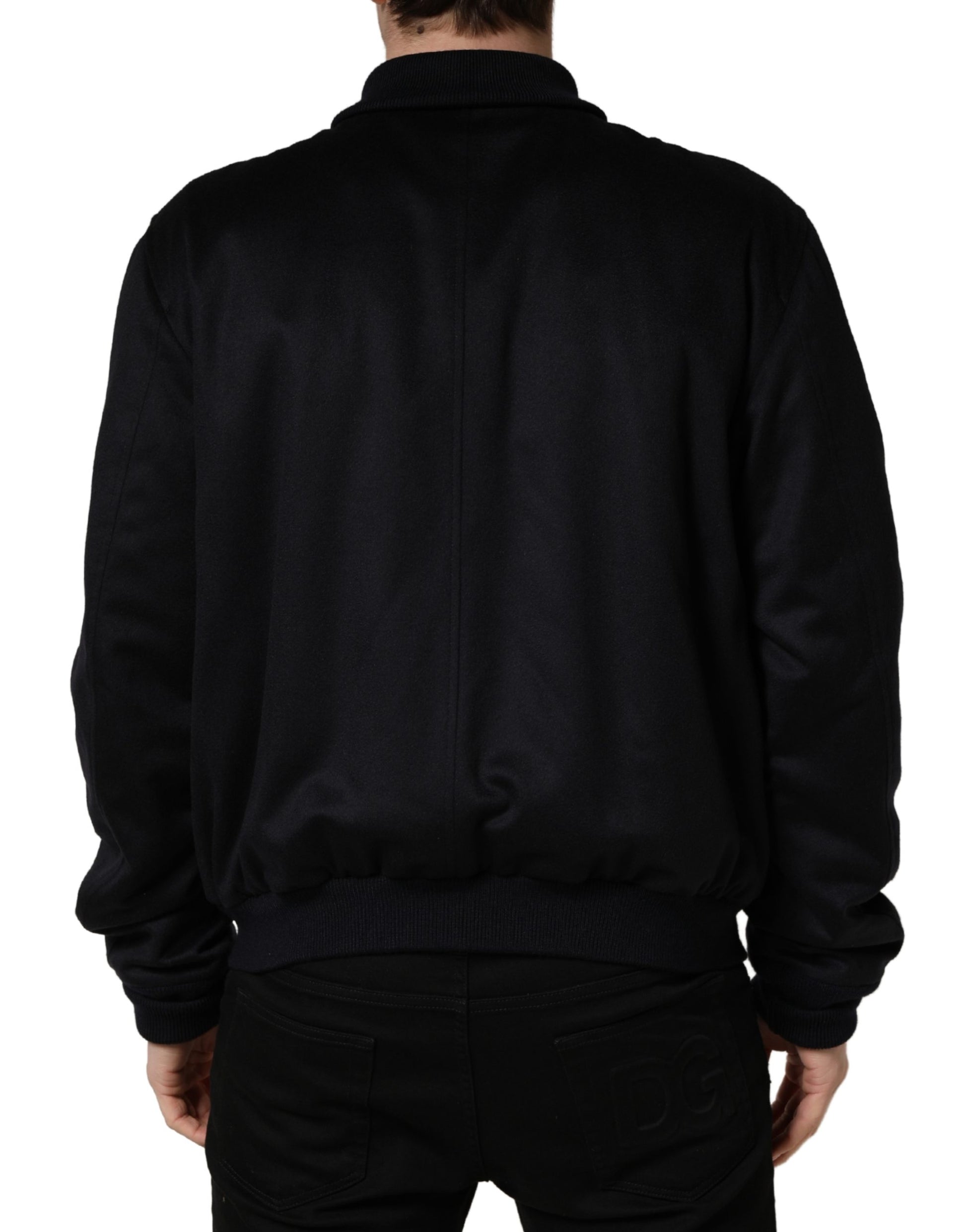 Dolce & Gabbana Black Bomber for Men side view