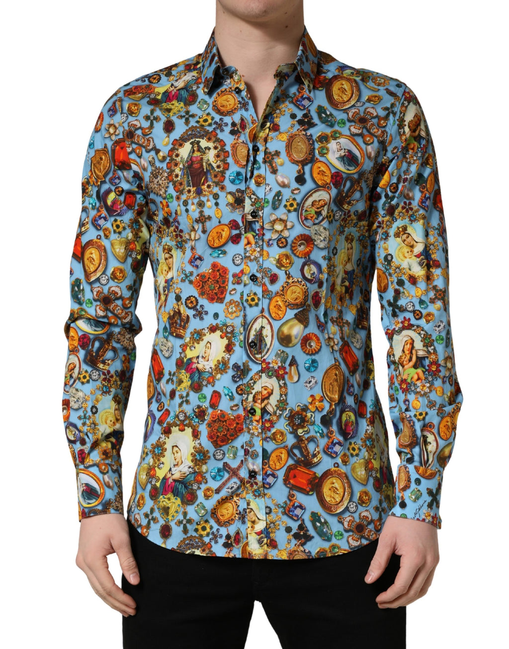 Dolce & Gabbana Blue Dress Shirt for Men alternate view