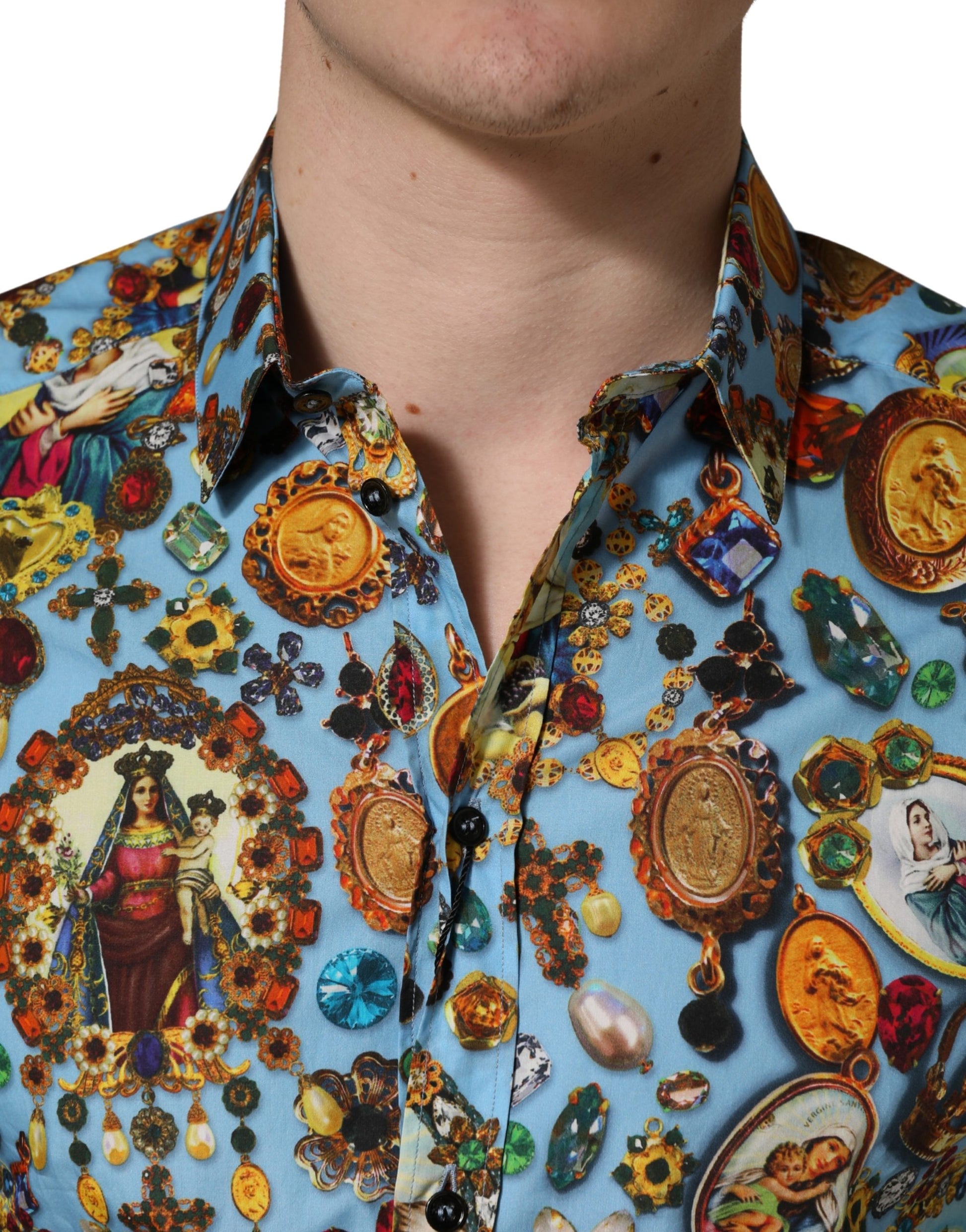 Dolce & Gabbana Blue Dress Shirt for Men additional view