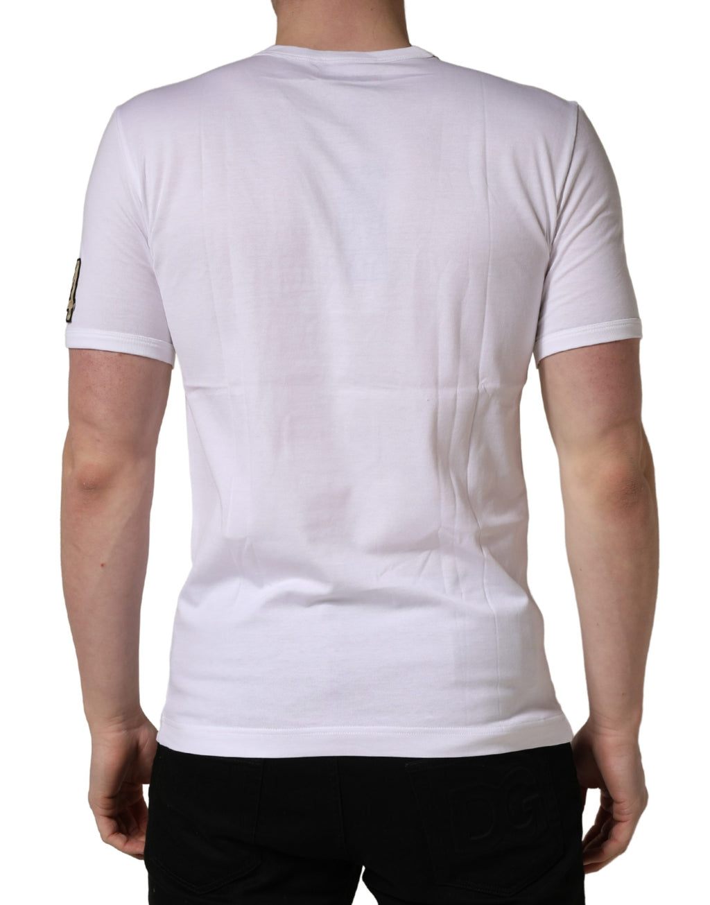 Dolce & Gabbana White Short-Sleeve Shirt for Men side view