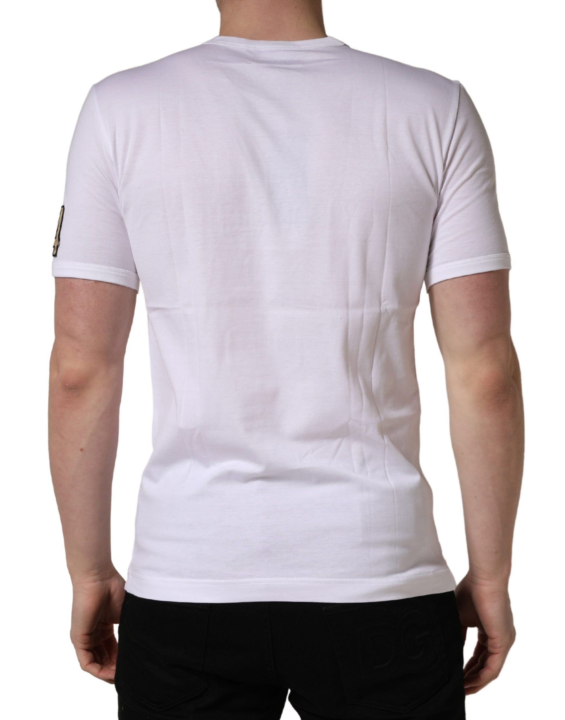 Dolce & Gabbana White Short-Sleeve Shirt for Men side view