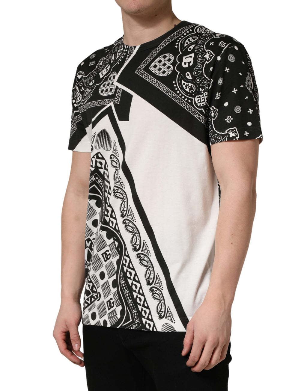 Dolce & Gabbana Black Short-Sleeve Shirt for Men detail view