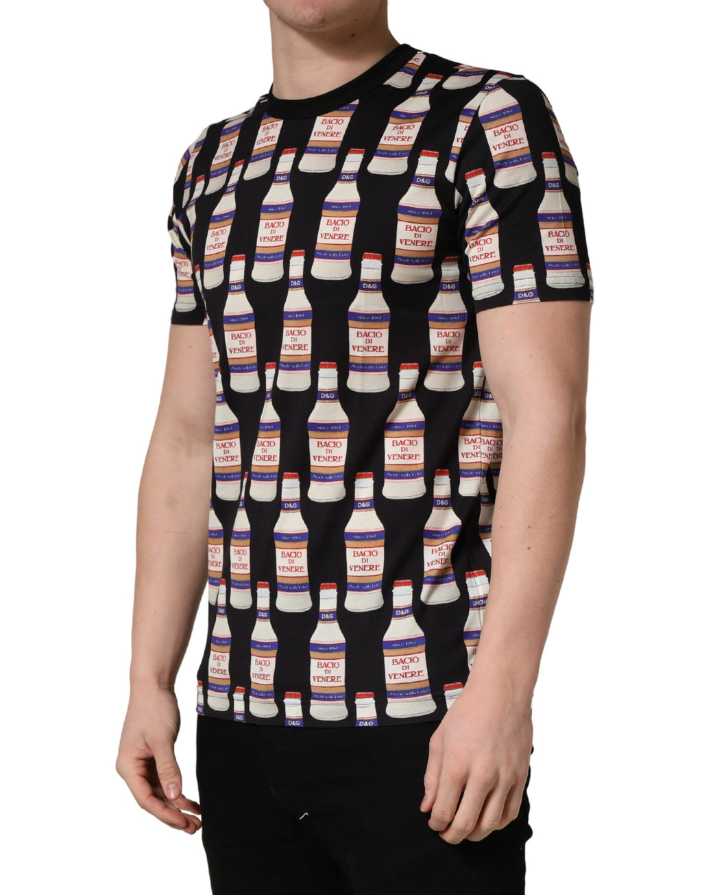 Dolce & Gabbana Black Short-Sleeve Shirt for Men detail view