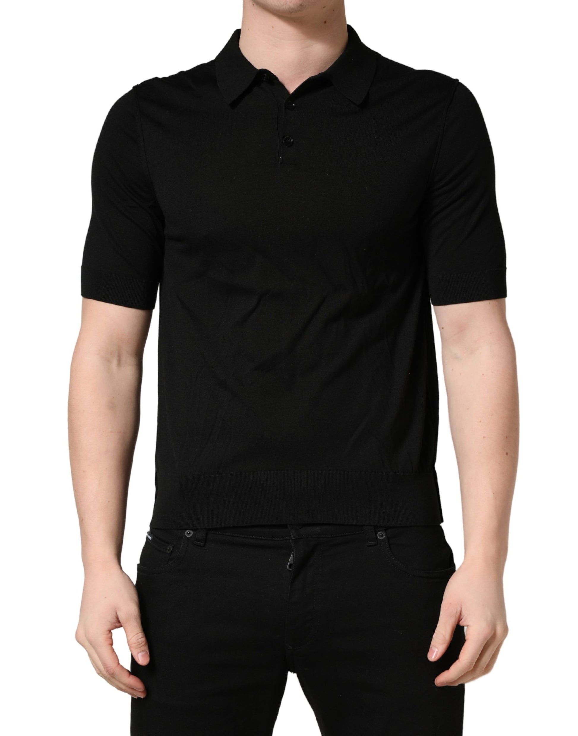 Dolce & Gabbana Black Polo Shirt for Men
