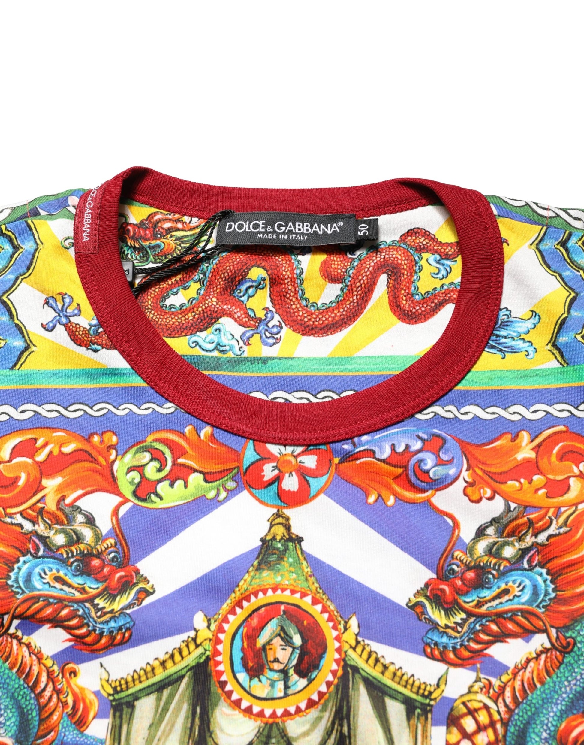 T-shirt homme manches longues Dolce & Gabbana multicolore Teatro Dei Pupi