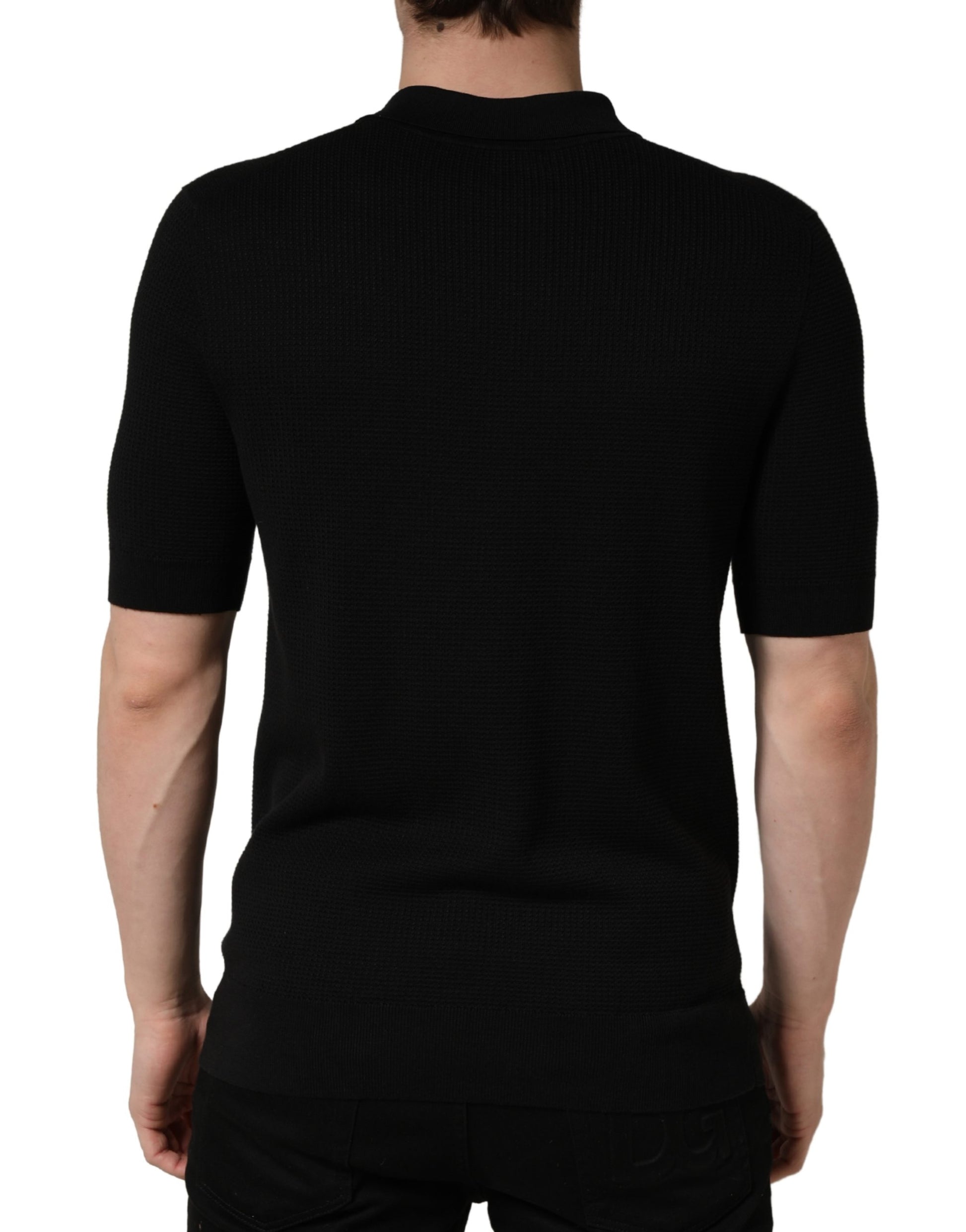Dolce & Gabbana Black Polo Shirt for Men side view