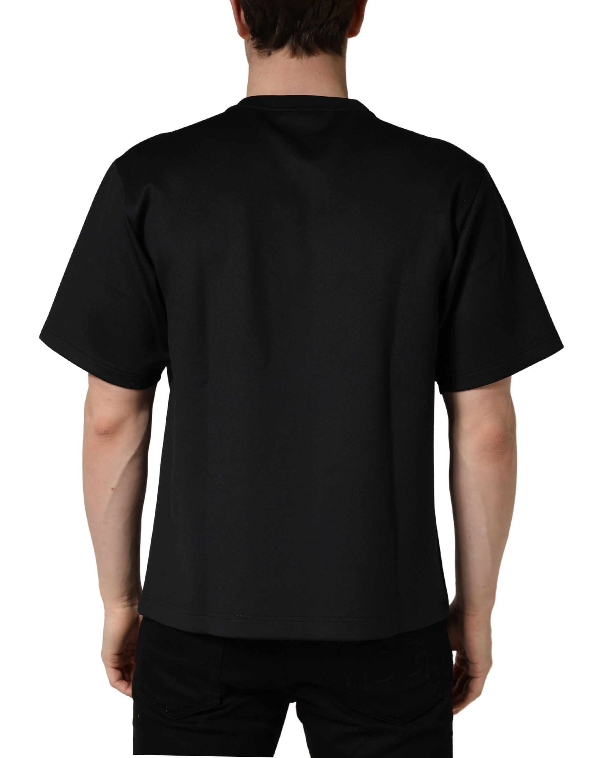Dolce & Gabbana Black Short-Sleeve Shirt for Men side view