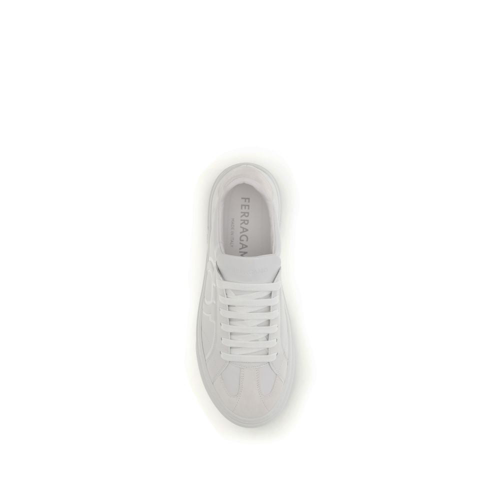 Ferragamo White Sneakers for Men side view