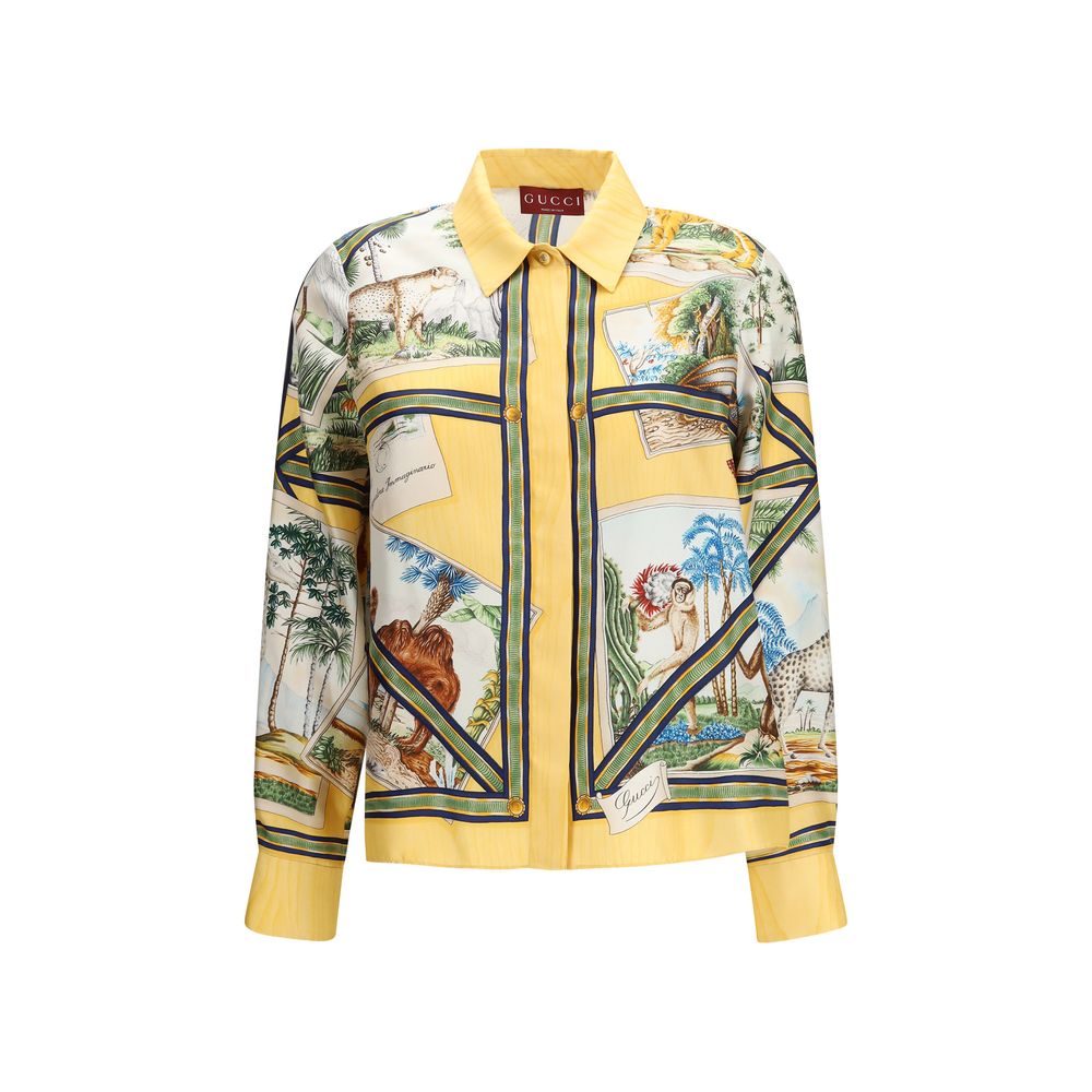 Gucci Bicolor Silk Shirt
