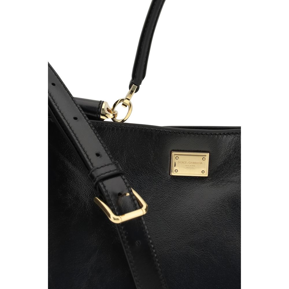 Dolce & Gabbana Black Shoulder Bag for Women side view