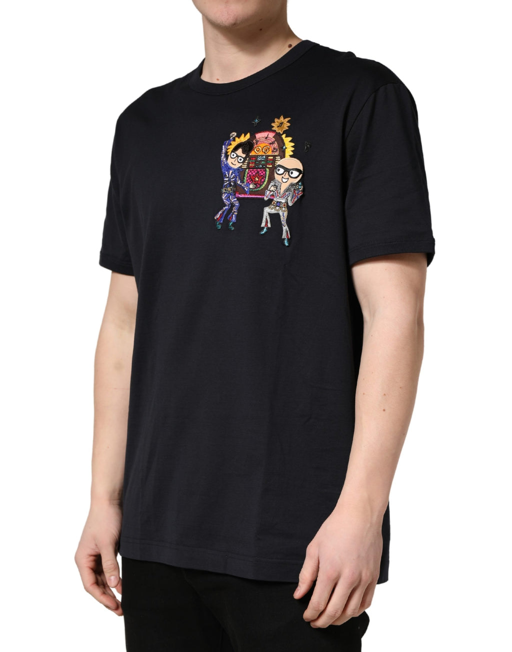 Dolce & Gabbana Black Short-Sleeve Shirt for Men detail view