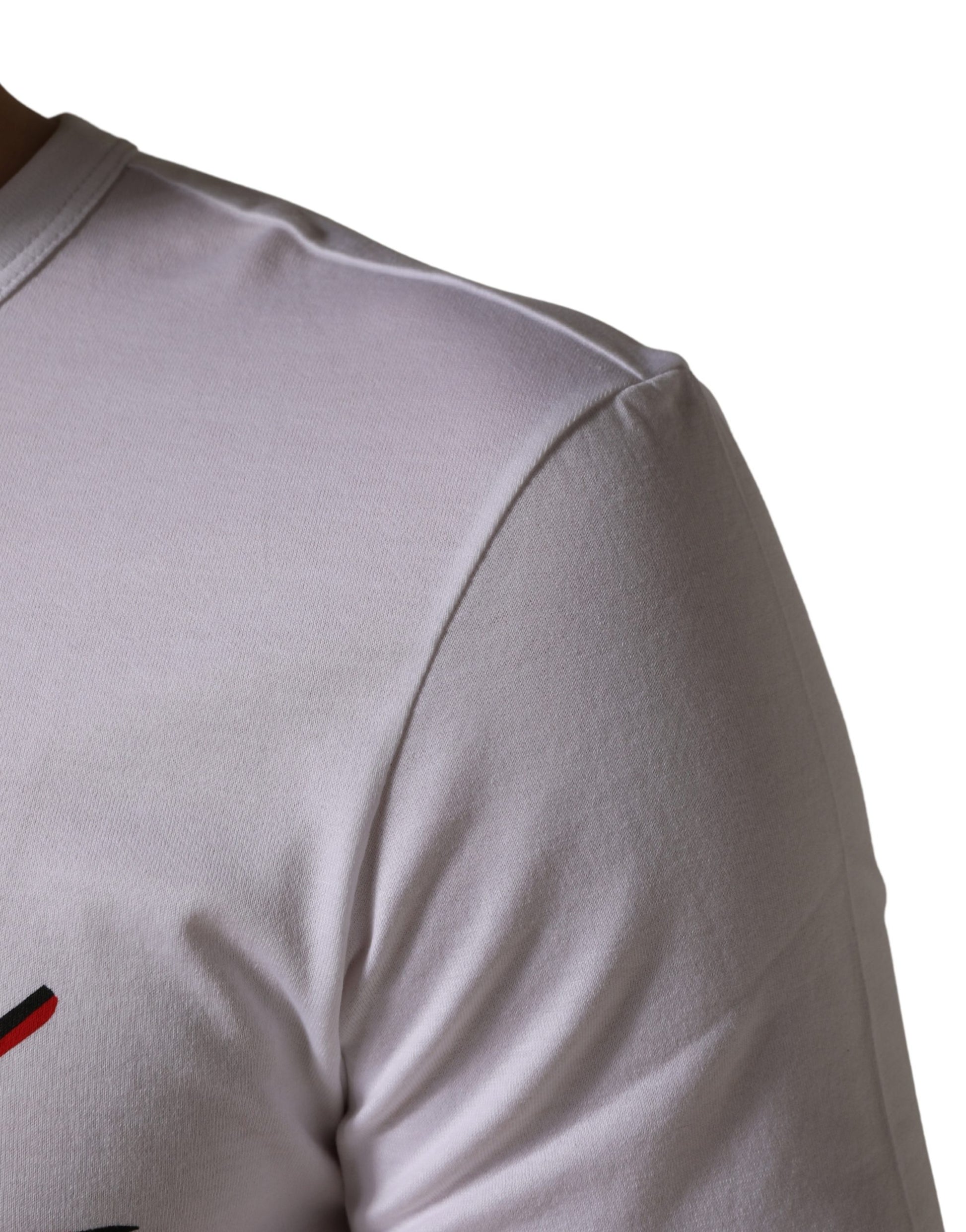 Dolce & Gabbana White #DGLovesDUBAI Cotton Crew Neck T-shirt