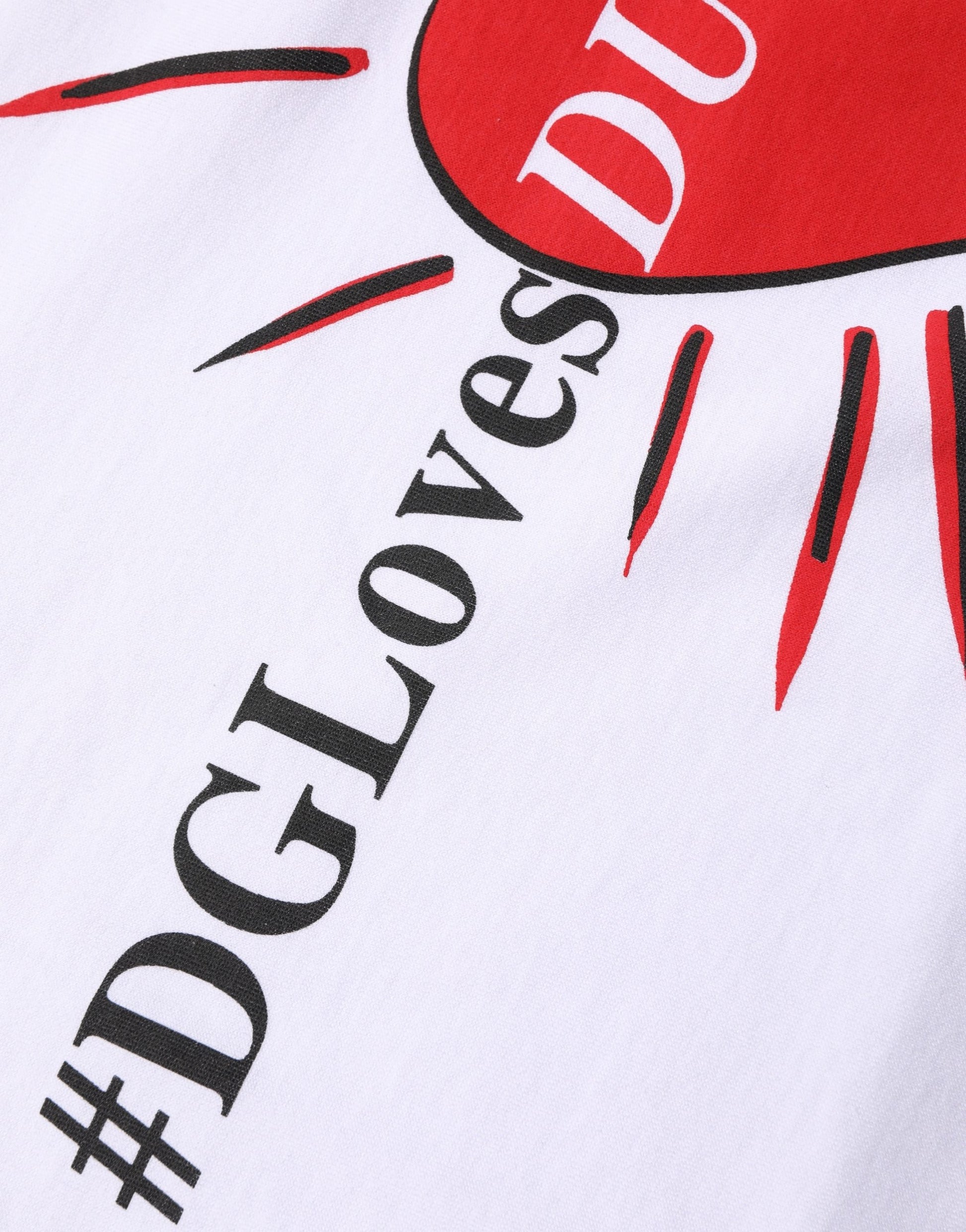 Dolce & Gabbana White #DGLovesDUBAI Cotton Crew Neck T-shirt