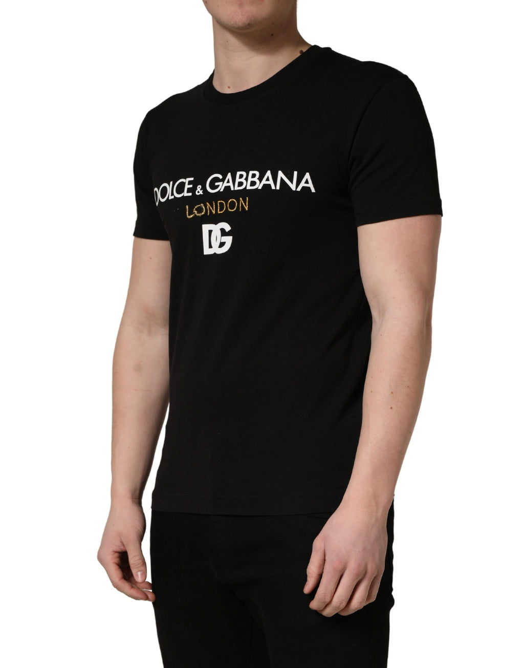 Dolce & Gabbana Black Short-Sleeve Shirt for Men detail view