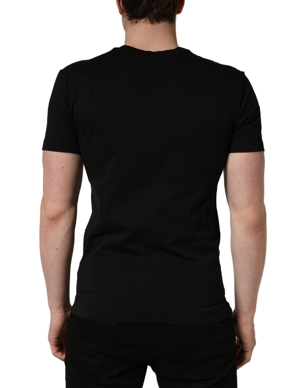 Dolce & Gabbana Black Short-Sleeve Shirt for Men side view