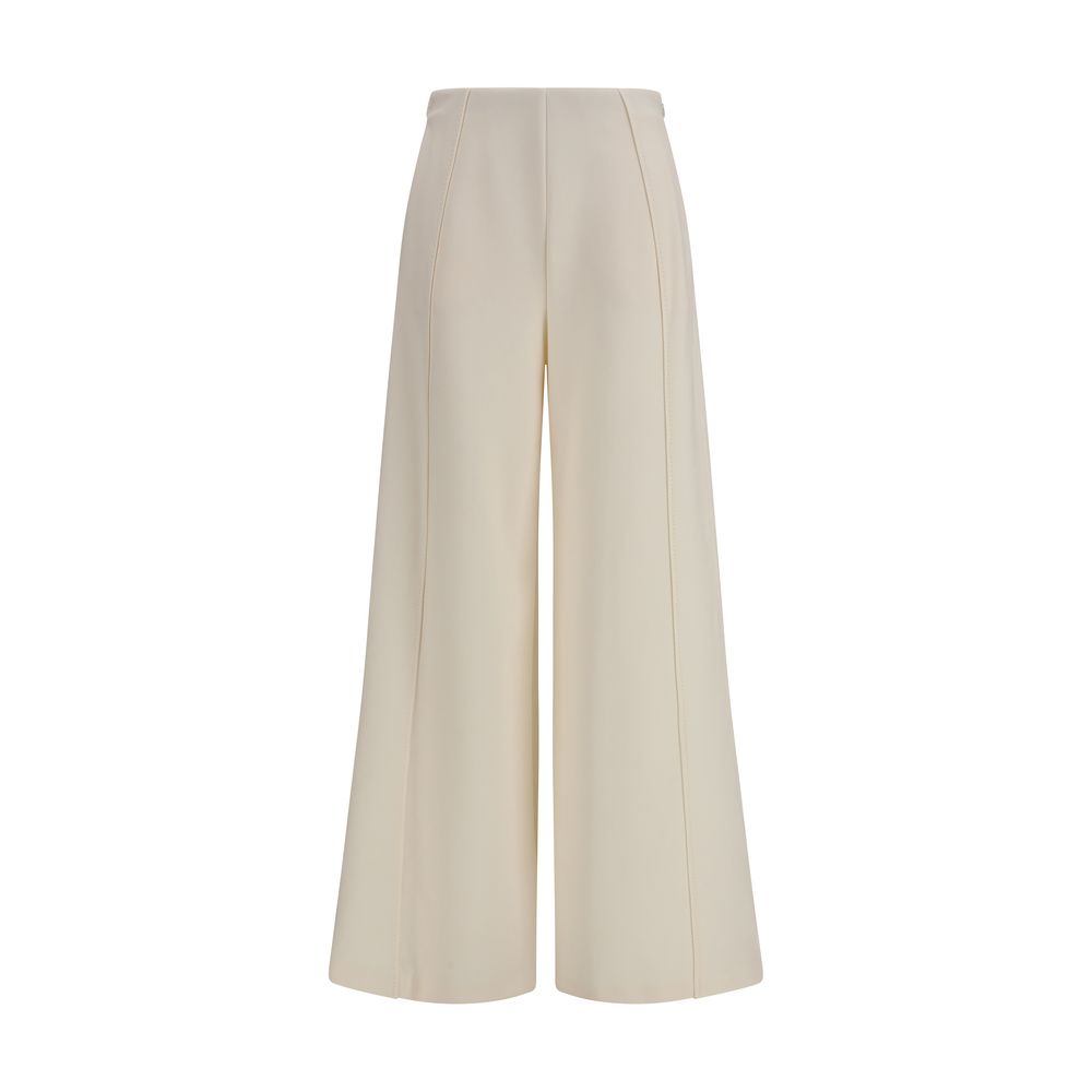Max Mara Pure Beige Flared Pants for Women