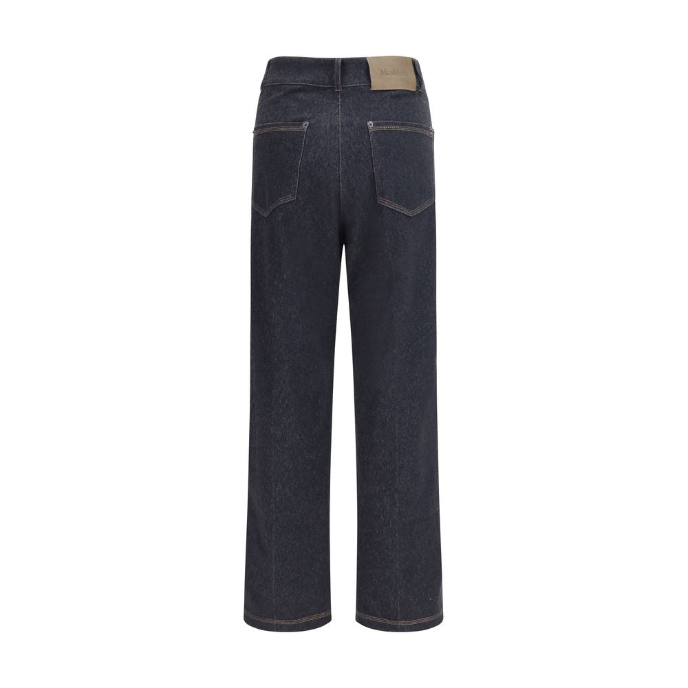 Max Mara Pure Blue Straight Leg Jeans for Women alternate view