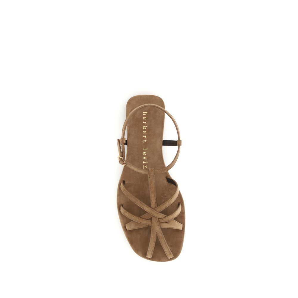 Herbert Levine Brown Flat for Women side view