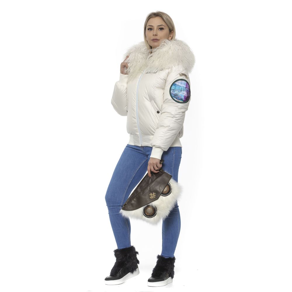 Mr&Mrs Italy White Bomber for Women side view