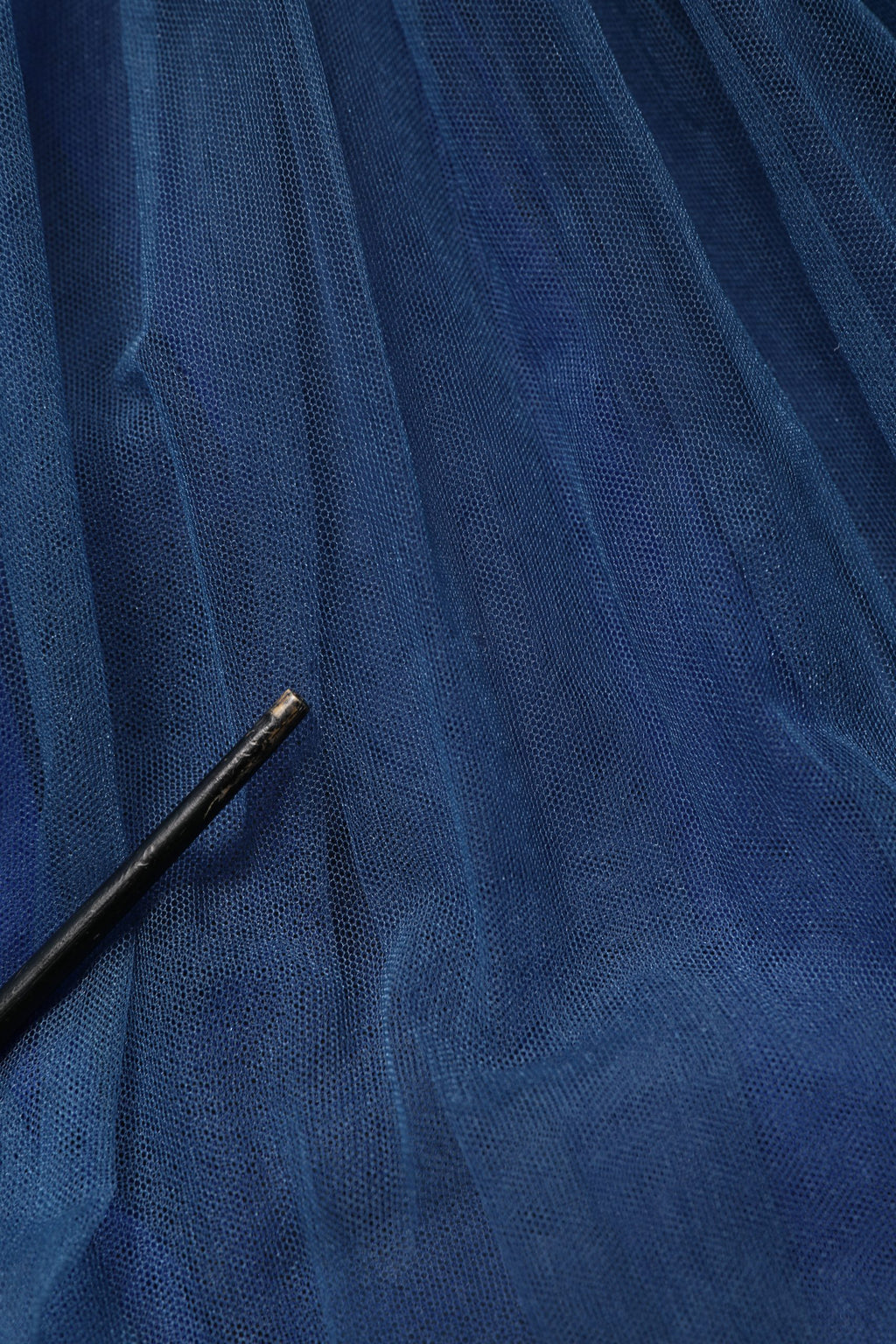 Robe midi sans manches évasée en tulle bleu Dolce & Gabbana