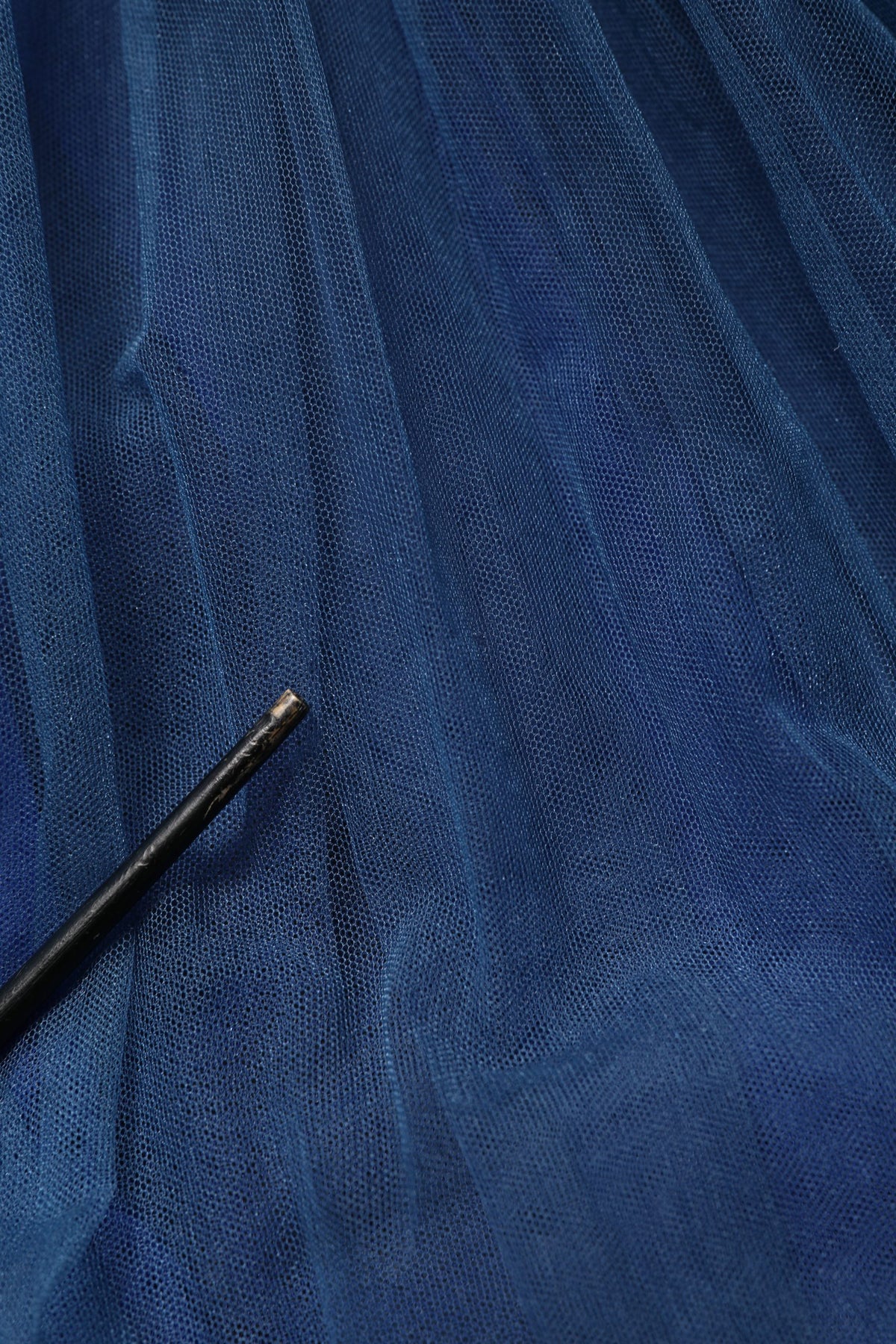 Dolce & Gabbana Blue Tulle Midi A-line Sleeveless Dress