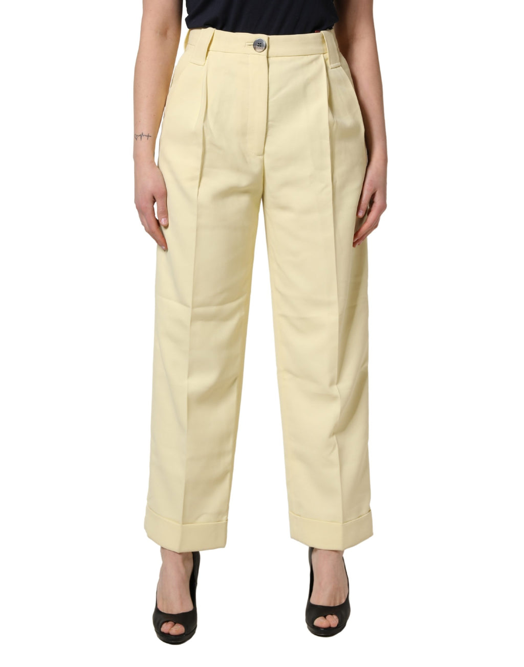 Ganni Yellow Dress Pants for Women