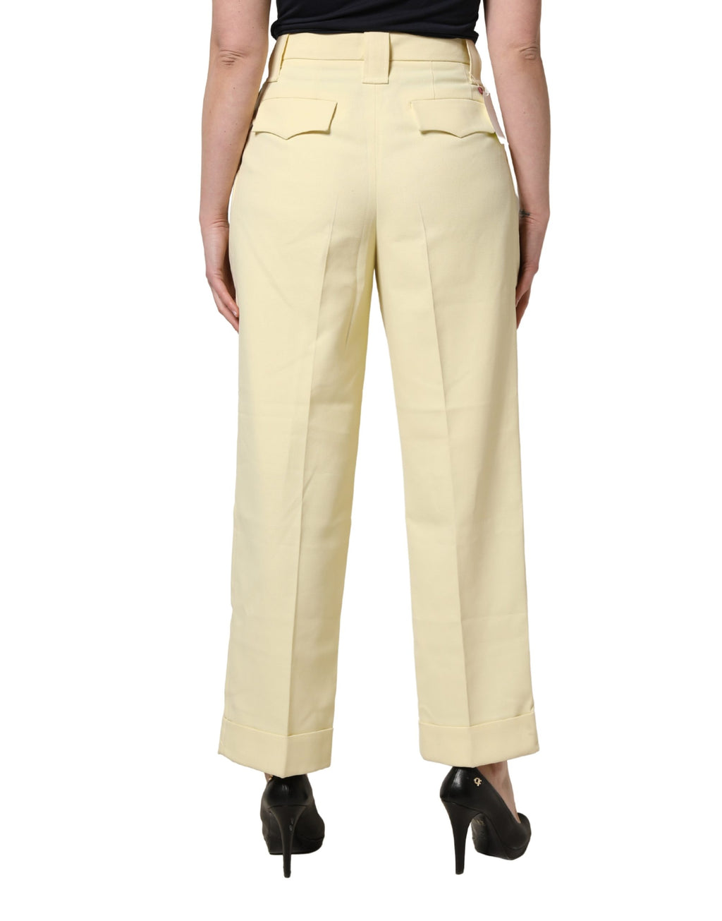 Ganni Yellow Dress Pants for Women side view