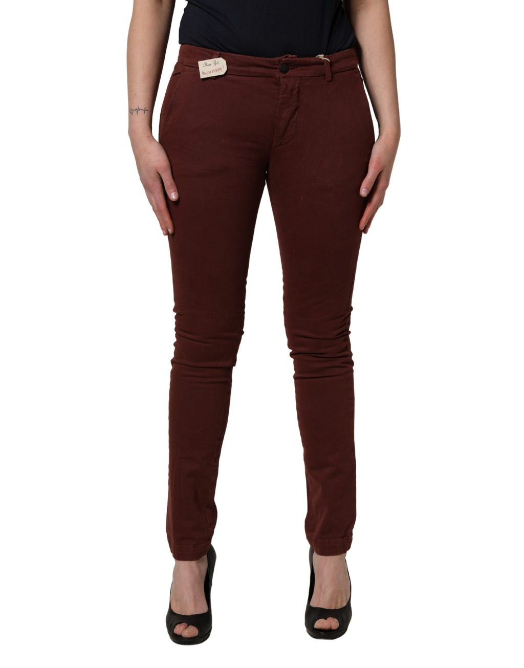 Roy Roger's Red Skinny Jeans for Women alternate view