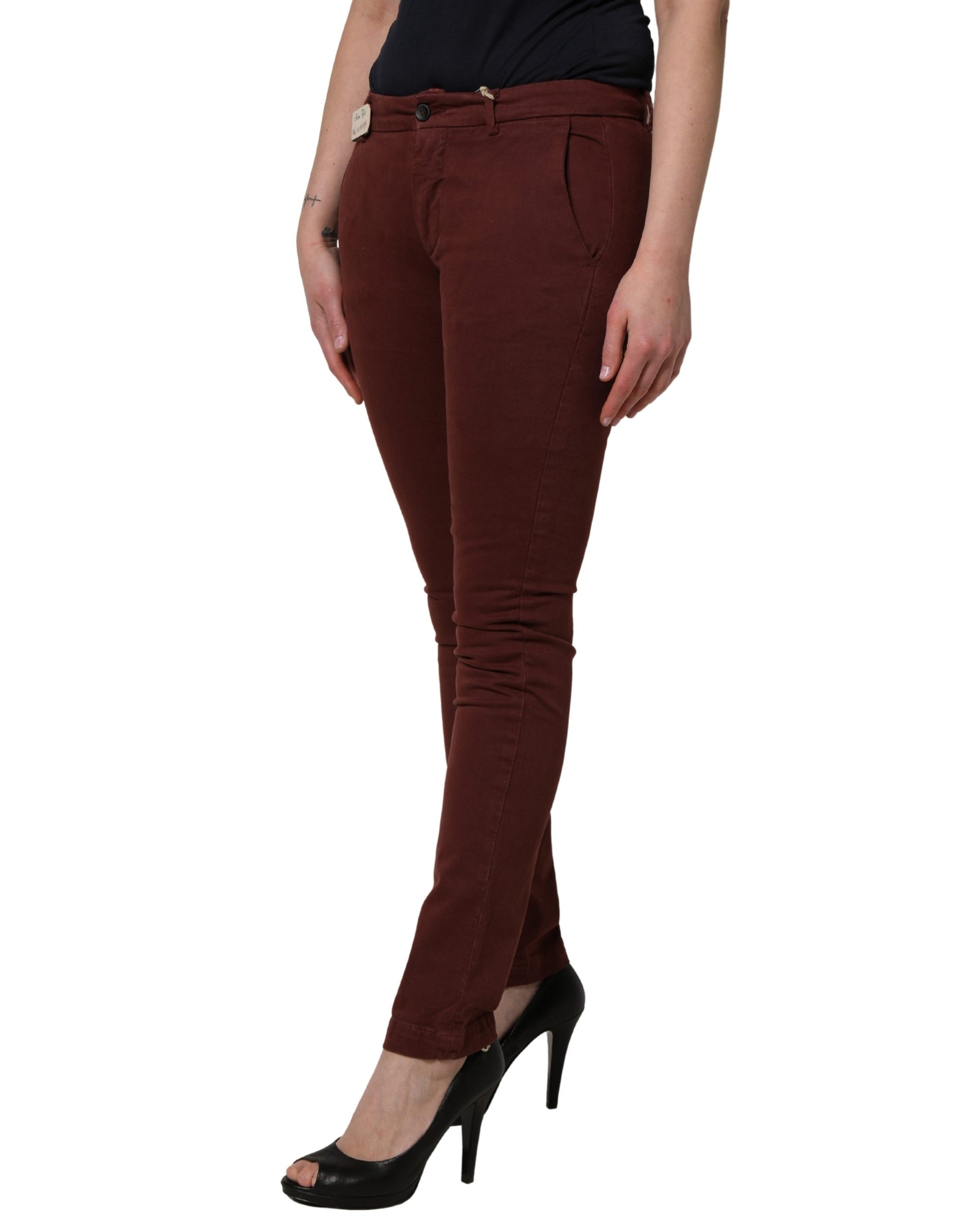 Roy Roger's Red Skinny Jeans for Women detail view