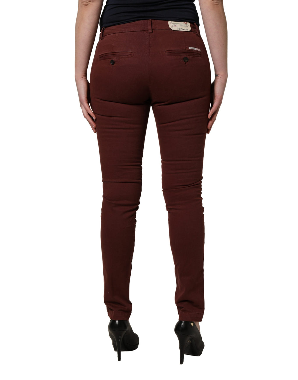 Roy Roger's Red Skinny Jeans for Women side view
