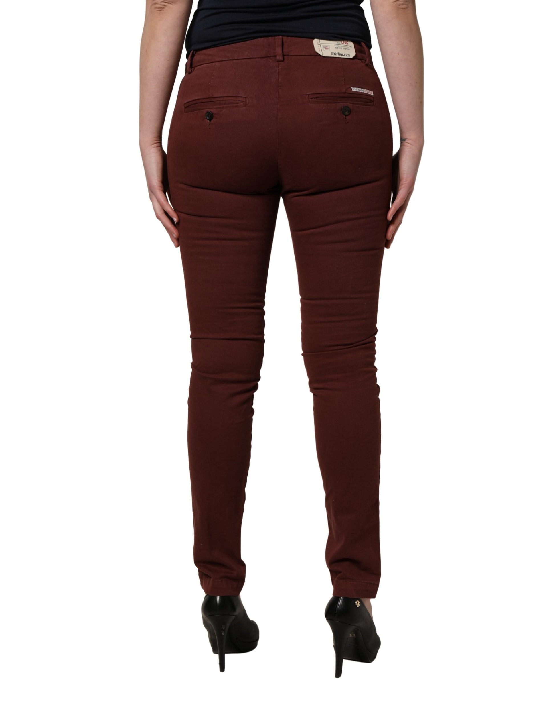 Roy Roger's Red Skinny Jeans for Women side view