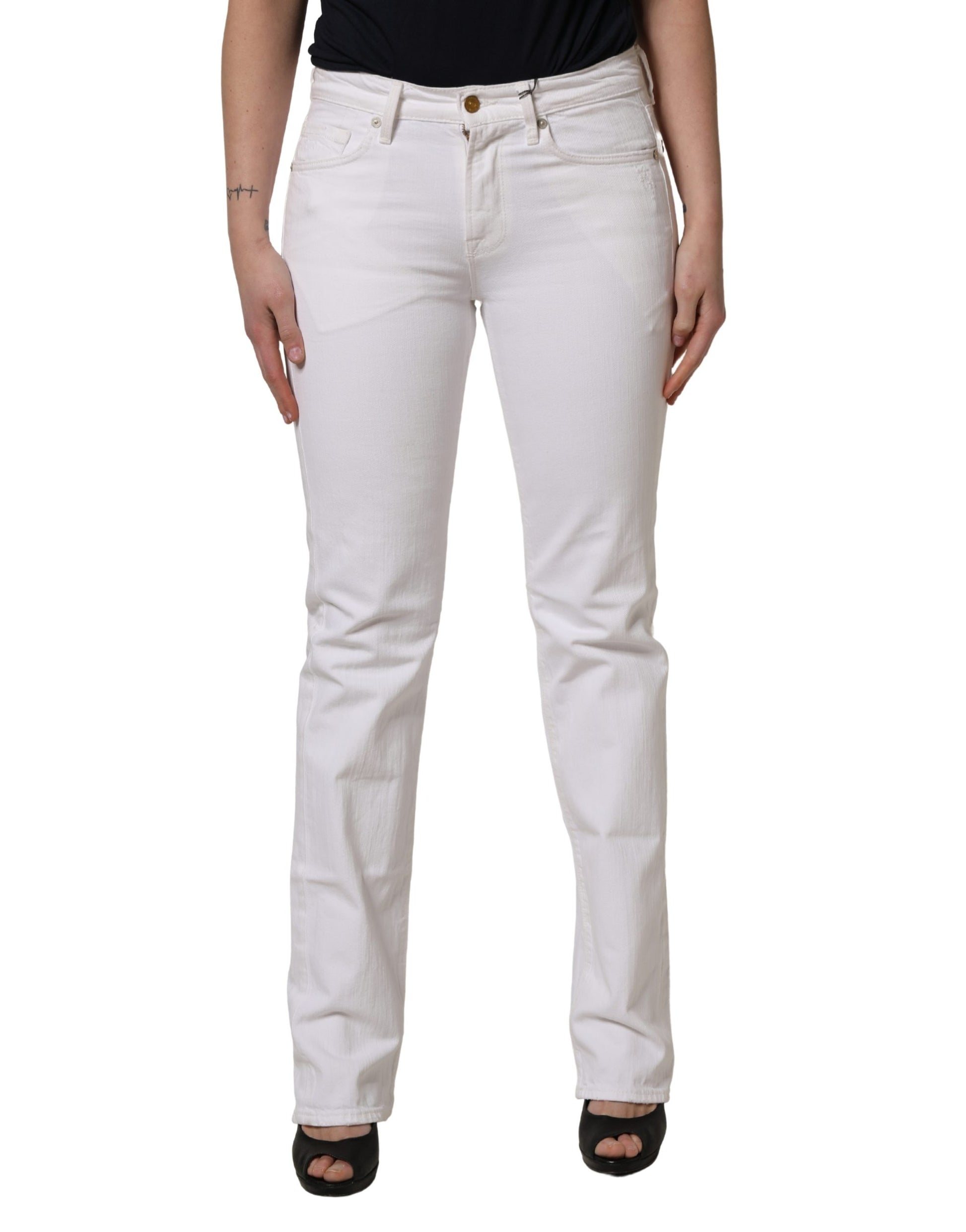 7 For All Mankind White Skinny Jeans for Women alternate view