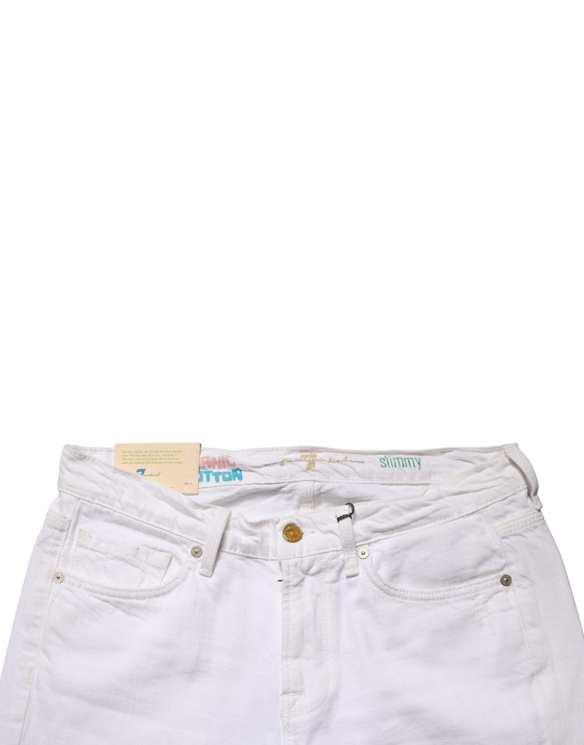 7 For All Mankind White Skinny Jeans for Women additional view