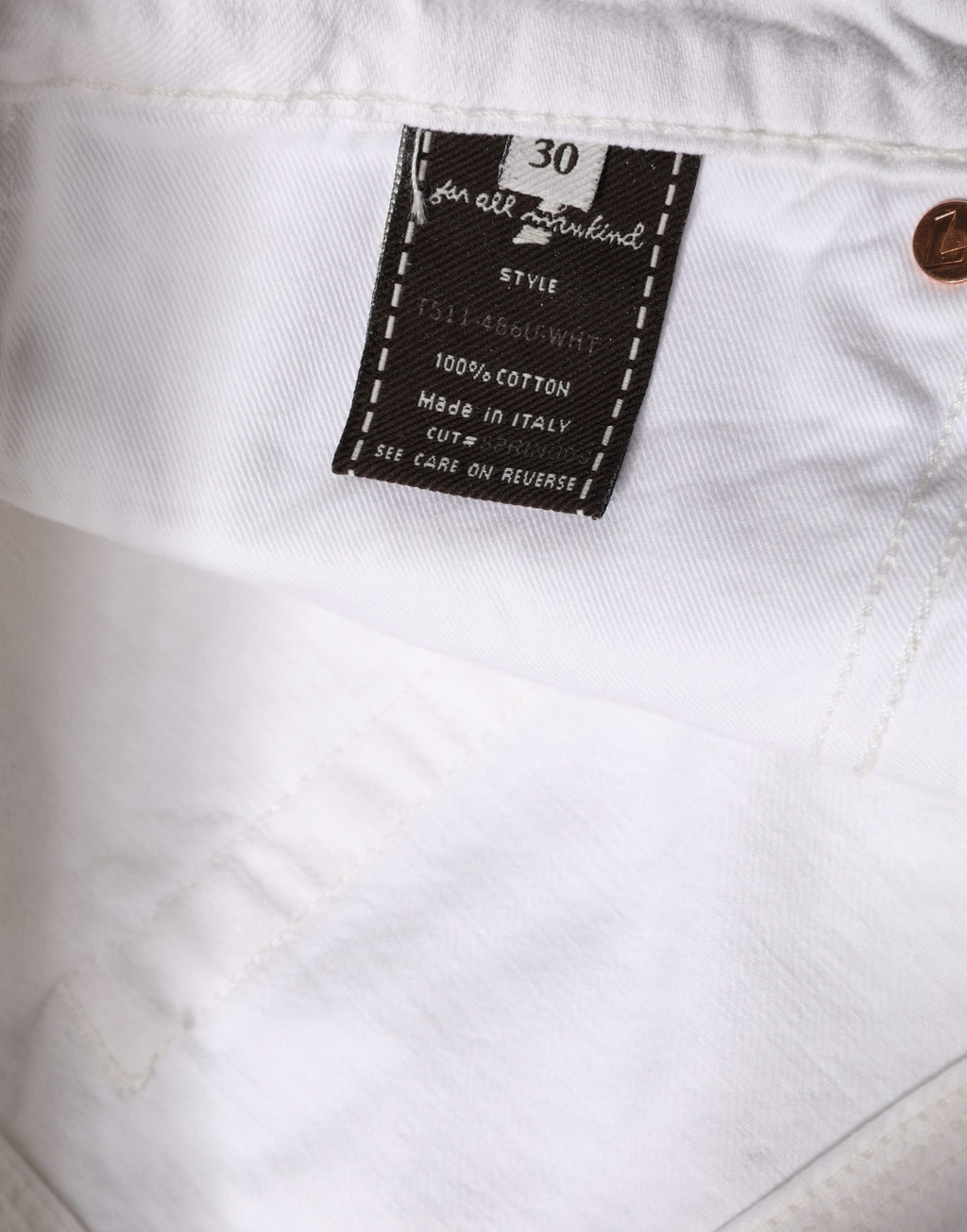 7 For All Mankind White Skinny Jeans for Women additional view