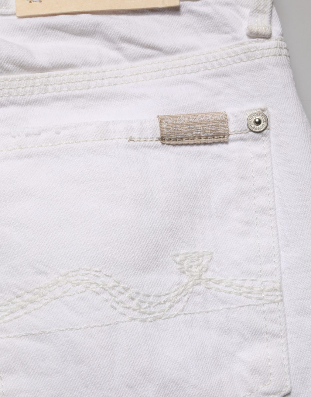 7 For All Mankind White Skinny Jeans for Women additional view