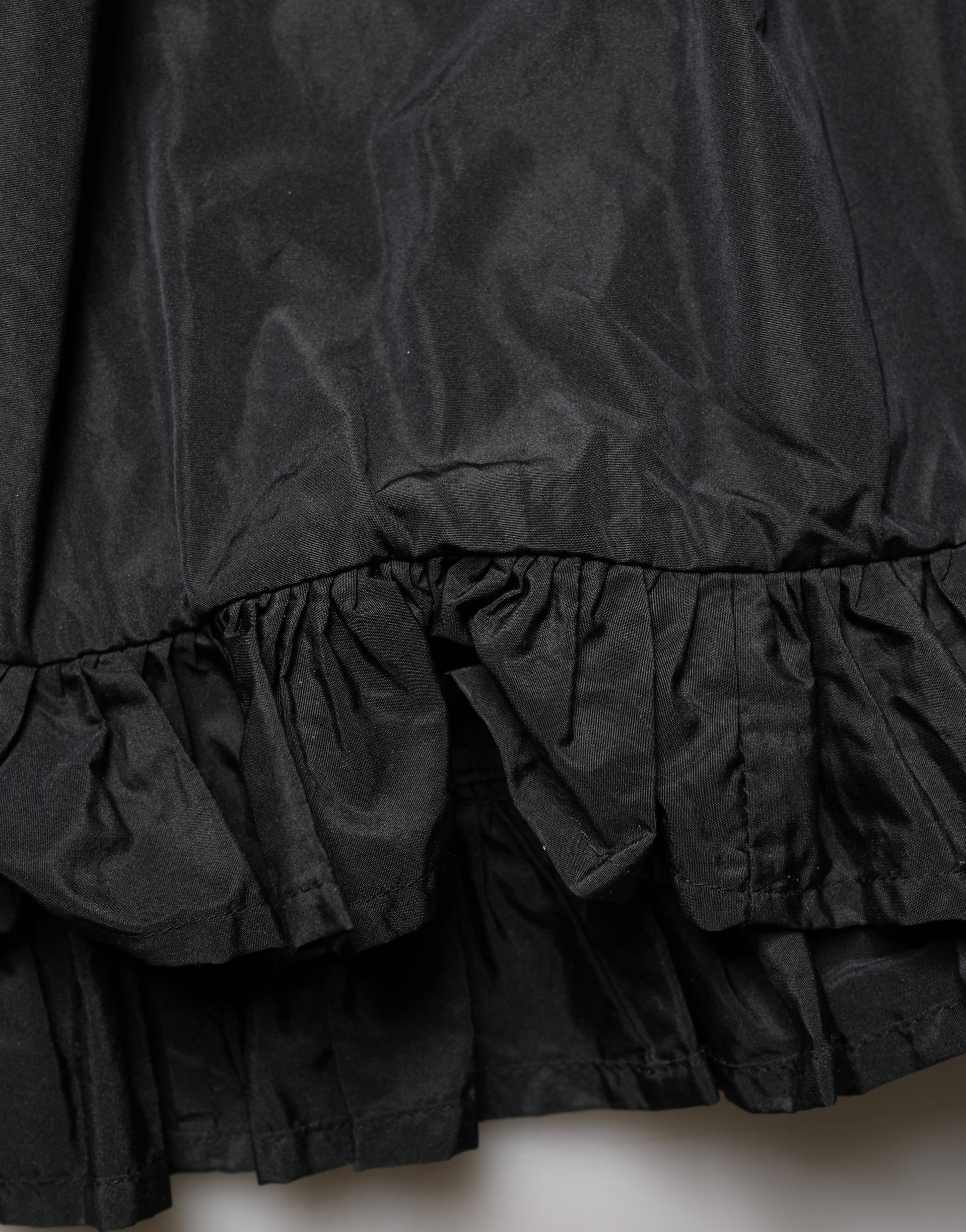 Jupe longue trapèze plissée taille haute noire MSGM pour femme