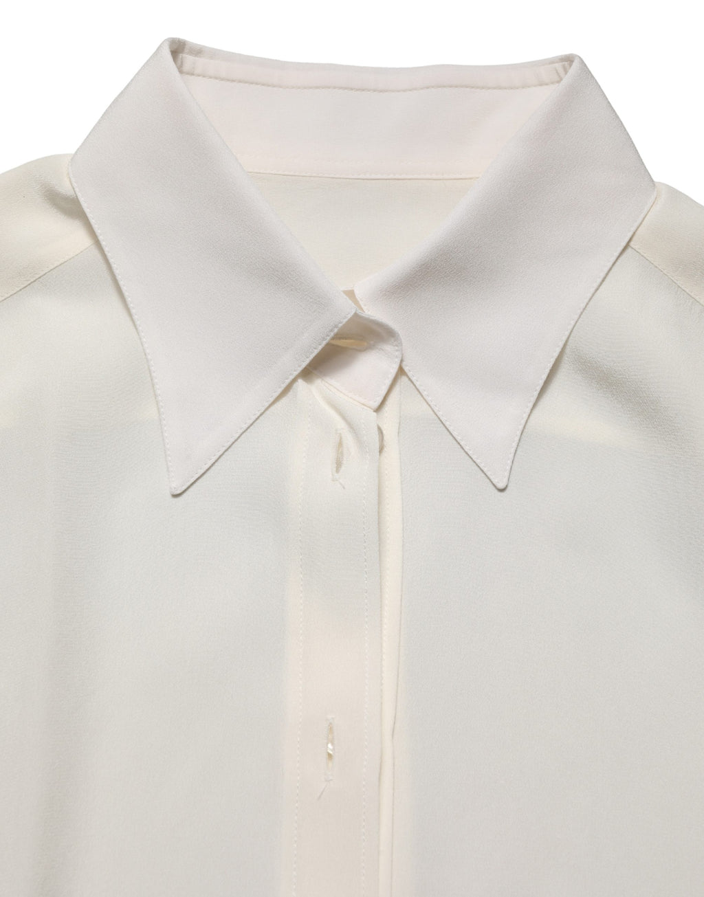 Haut chemisier à col et manches longues Dolce & Gabbana blanc cassé