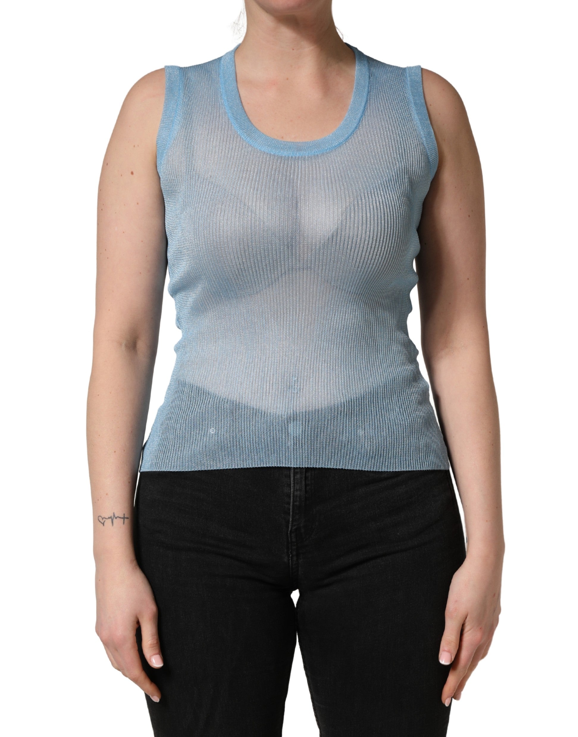 Dolce & Gabbana Blue Tank Tops T for Women alternate view