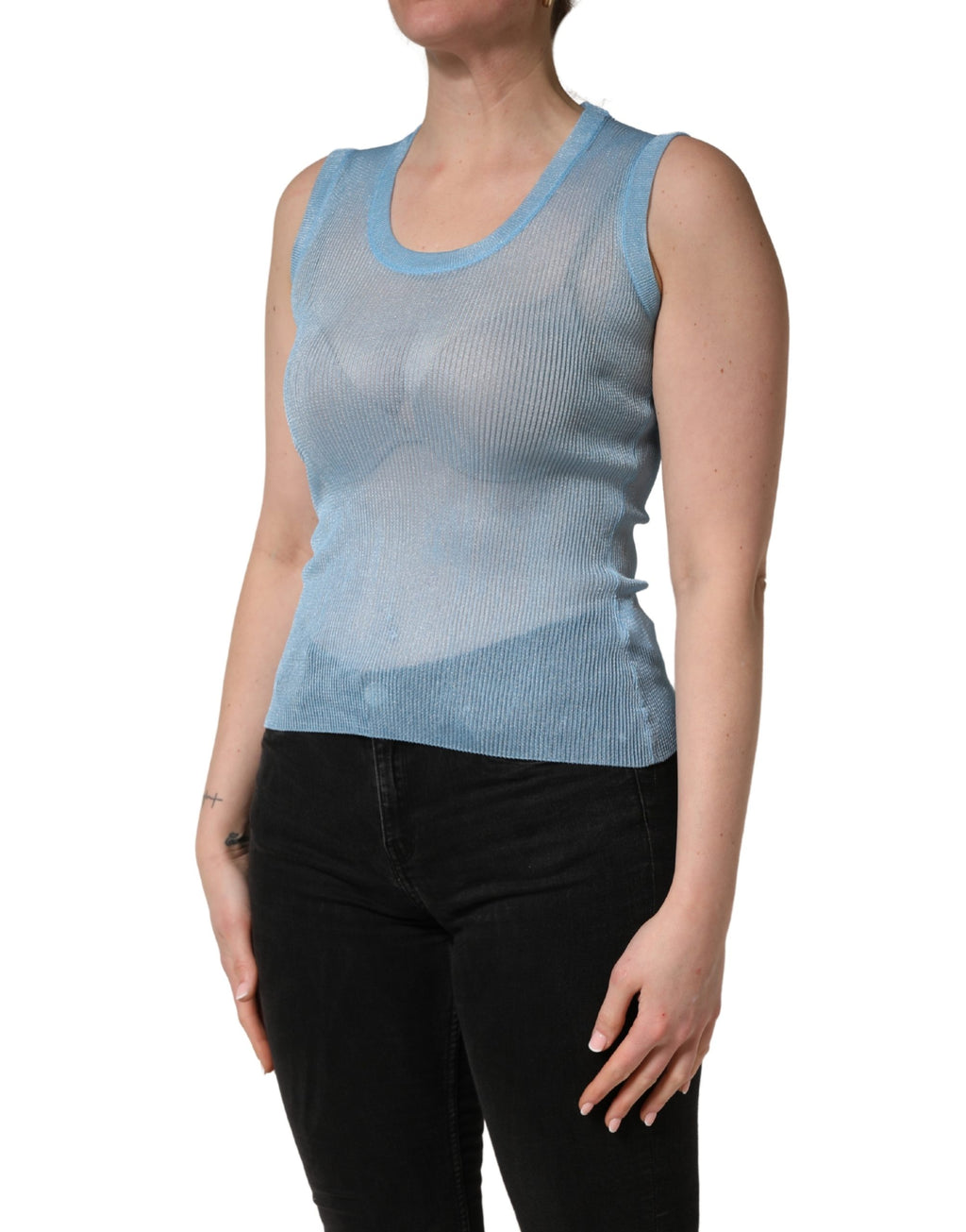 Dolce & Gabbana Blue Tank Tops T for Women detail view